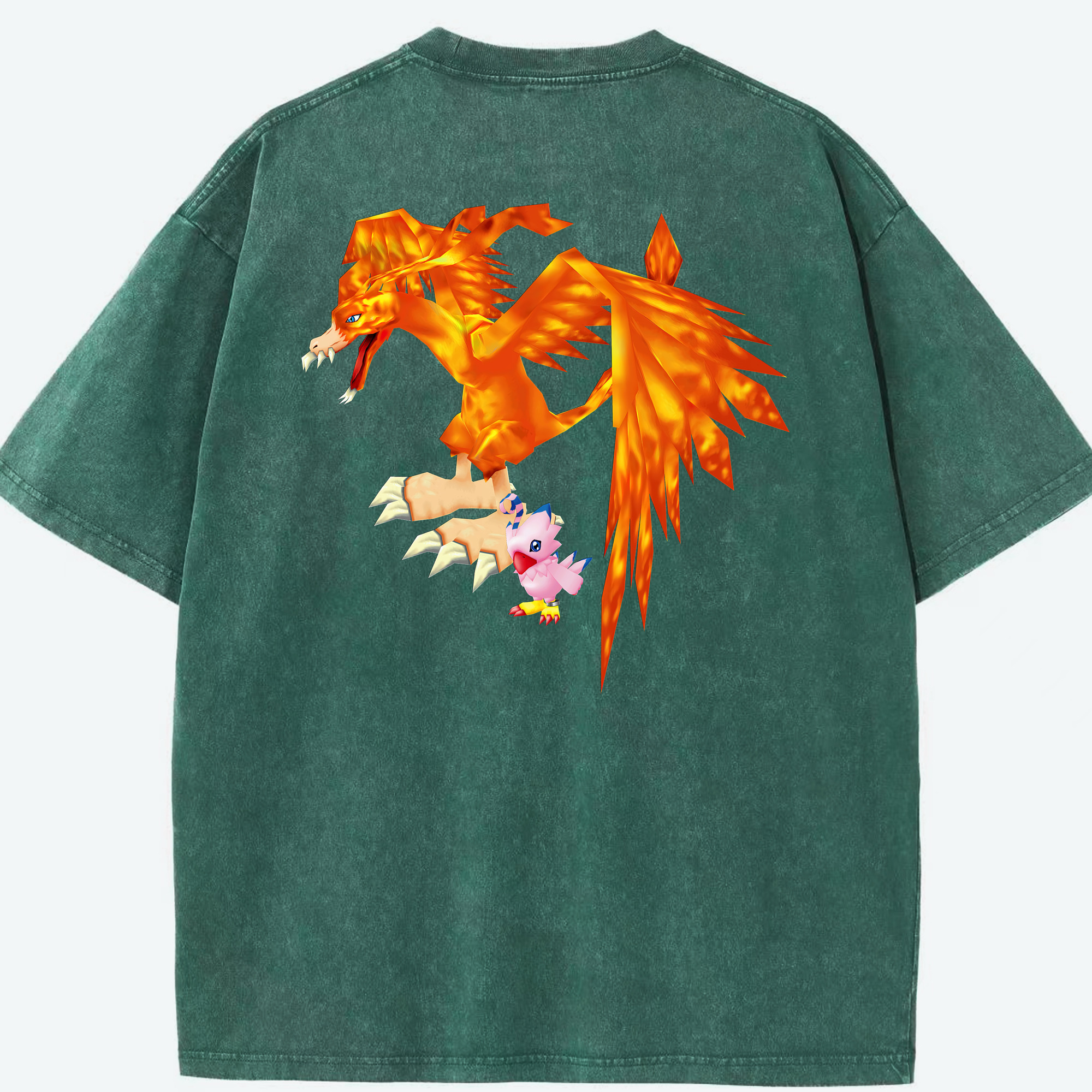 （画像用） Digimon デジタルモンスター/デジモン 綿100% ヴィンテージ風 半袖Tシャツ（背面プリント）